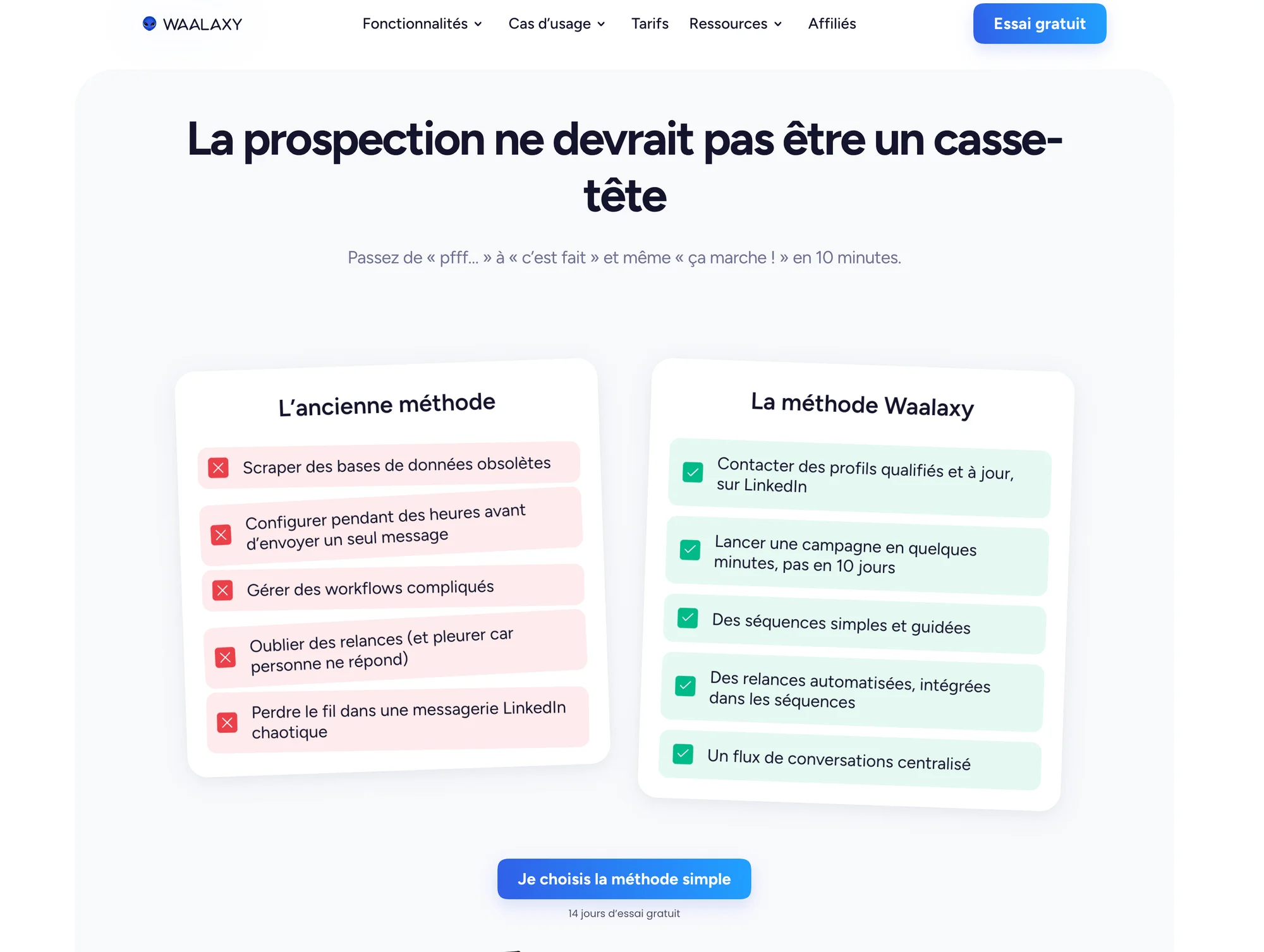 stratégies de prospection commerciale B2B efficaces avec waalaxy