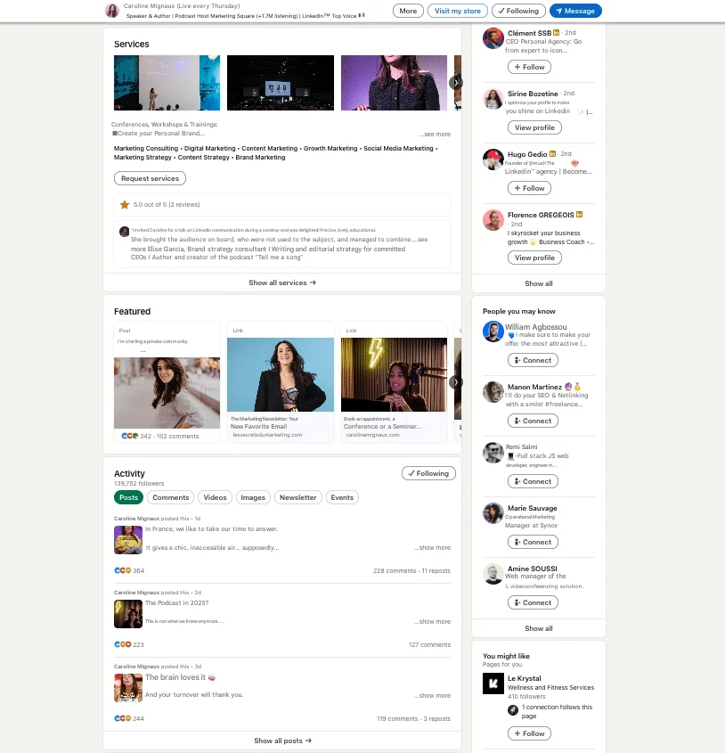 Publique en LinkedIn para ventas.