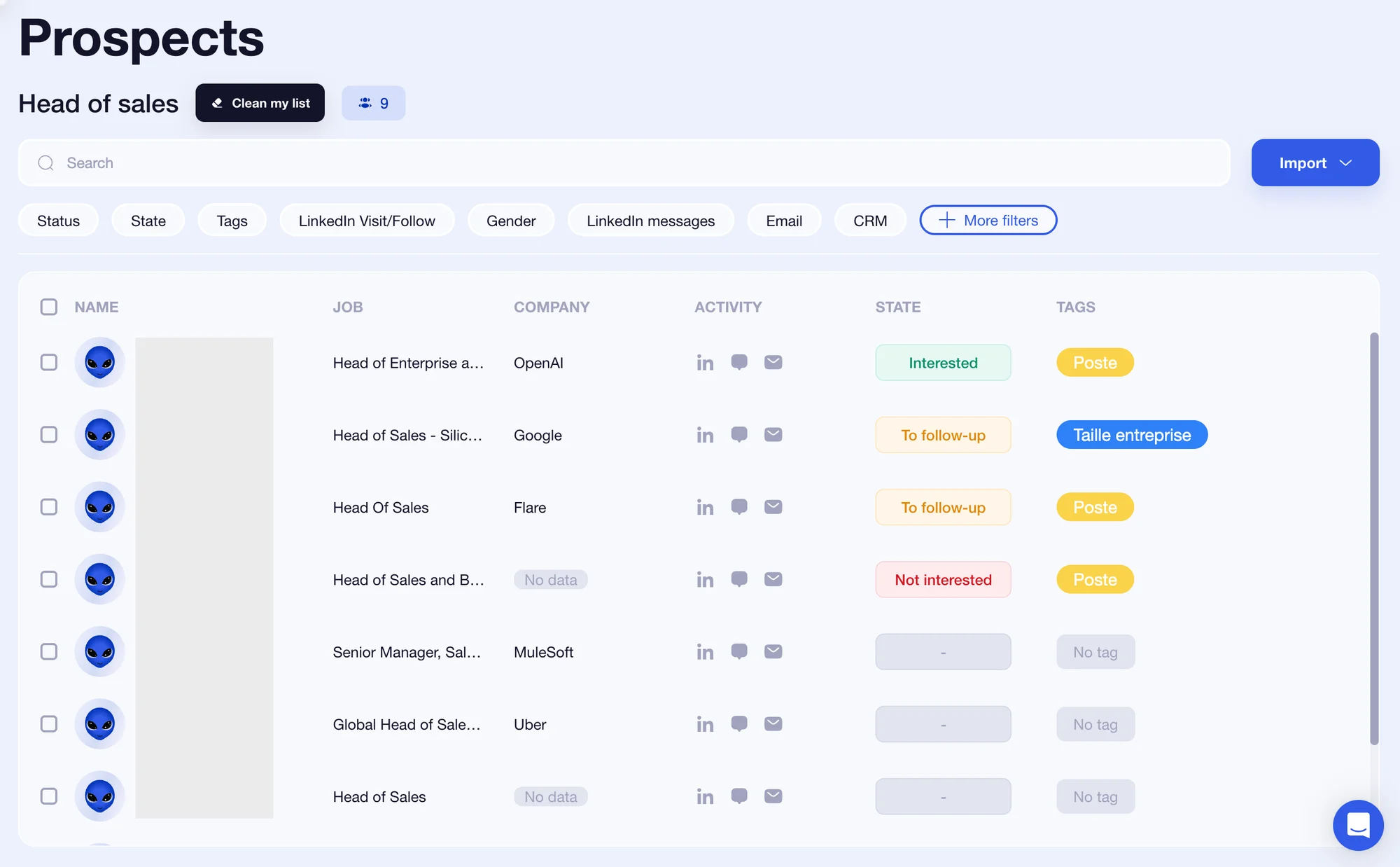sales intelligence - waalaxy tool