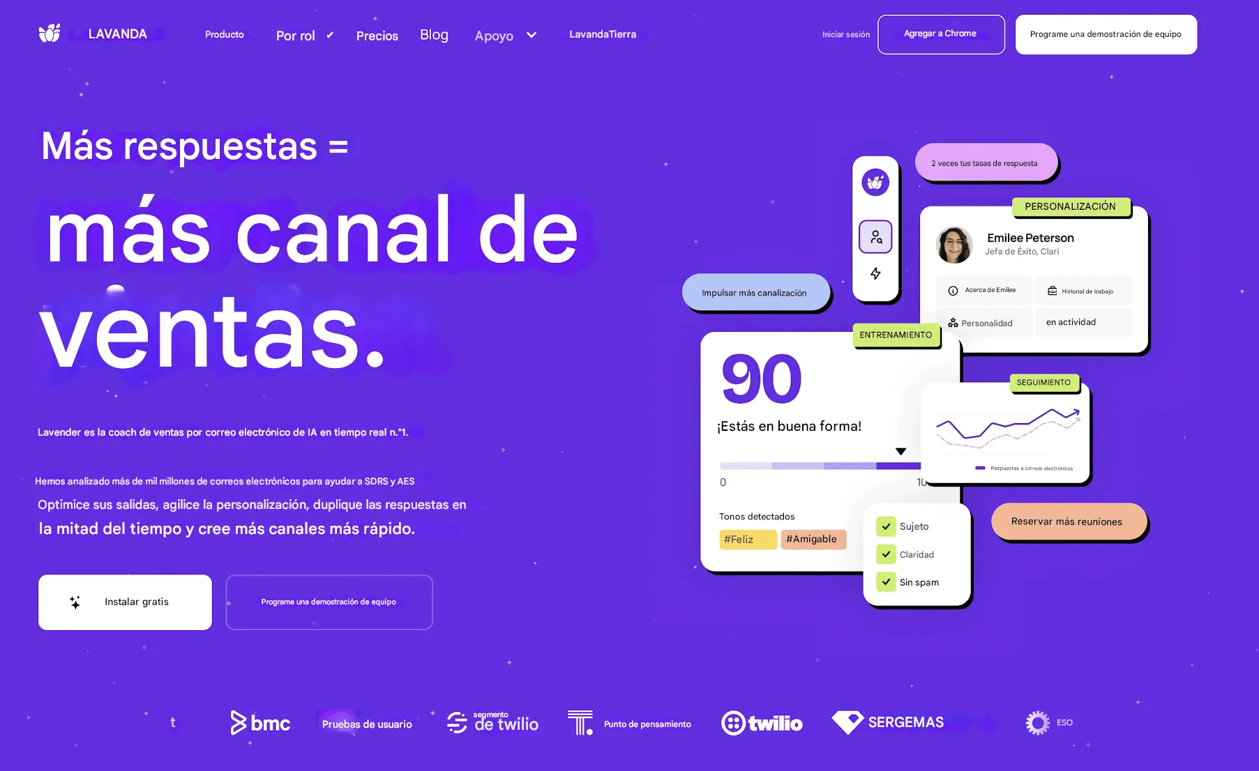 IA para prospectar clientes Lavander AI