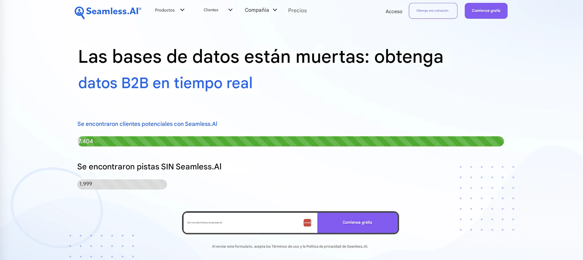 IA para prospectar clientes Seamless AI