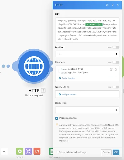 HTTP request tool API testing
