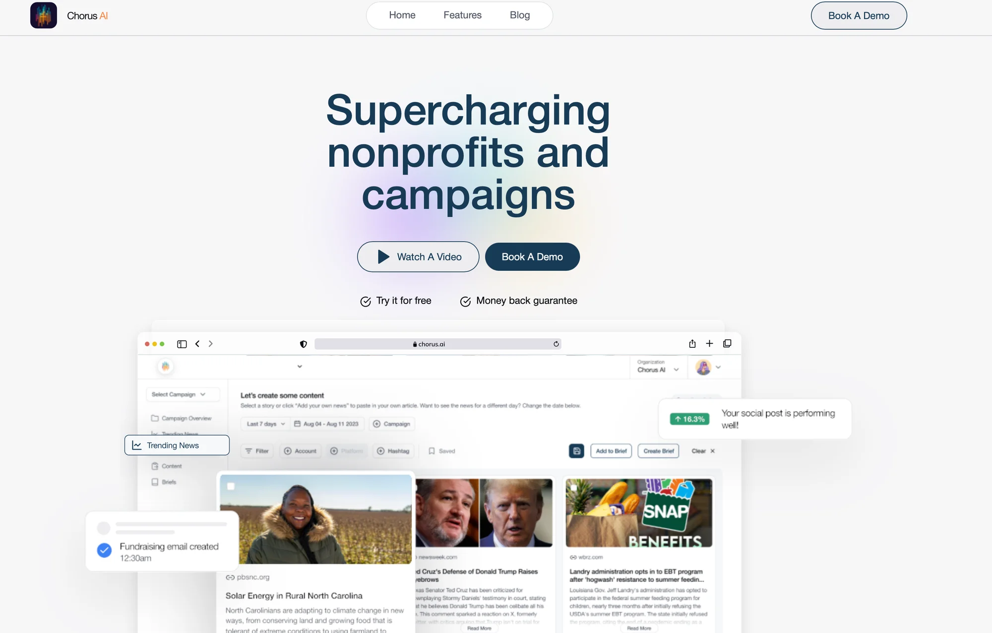 Chorus.ai plateforme gestion campagnes IA