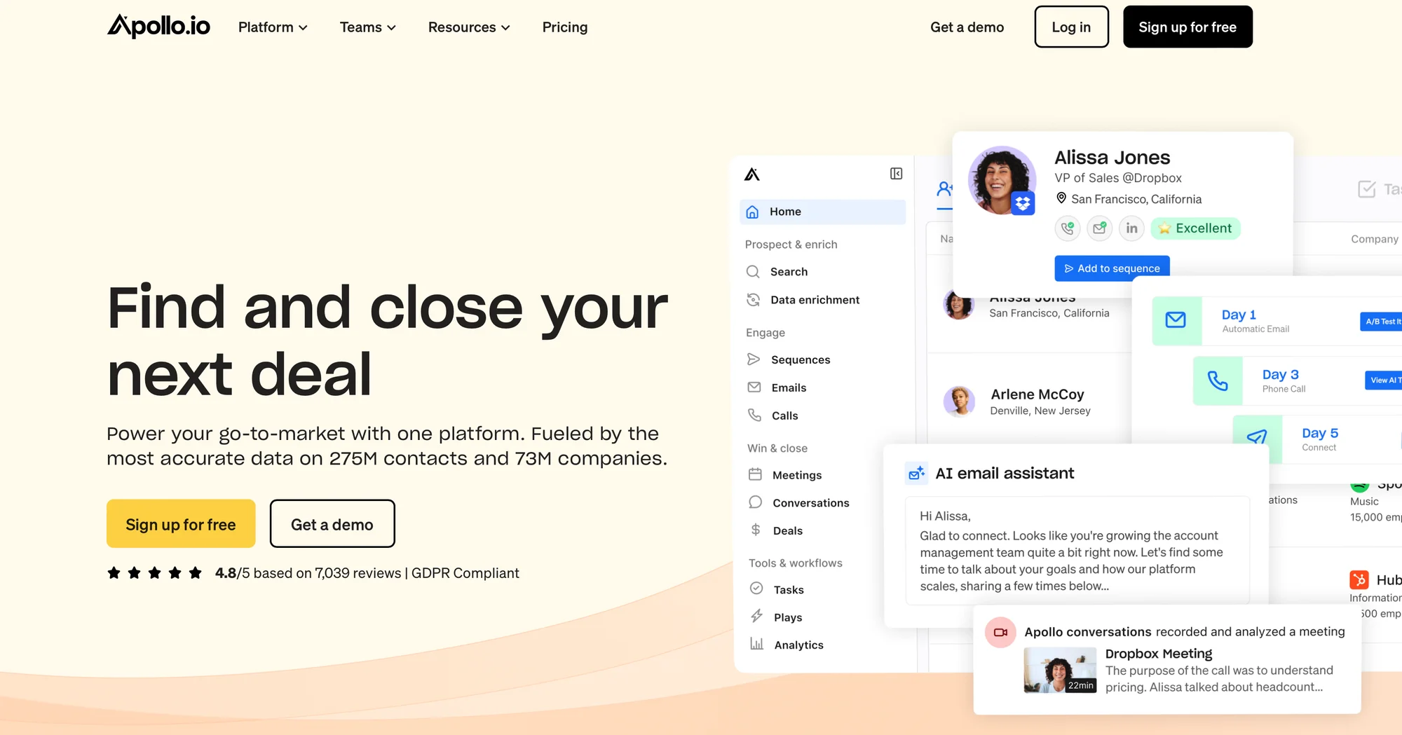 Apollo.io plateforme de prospection commerciale