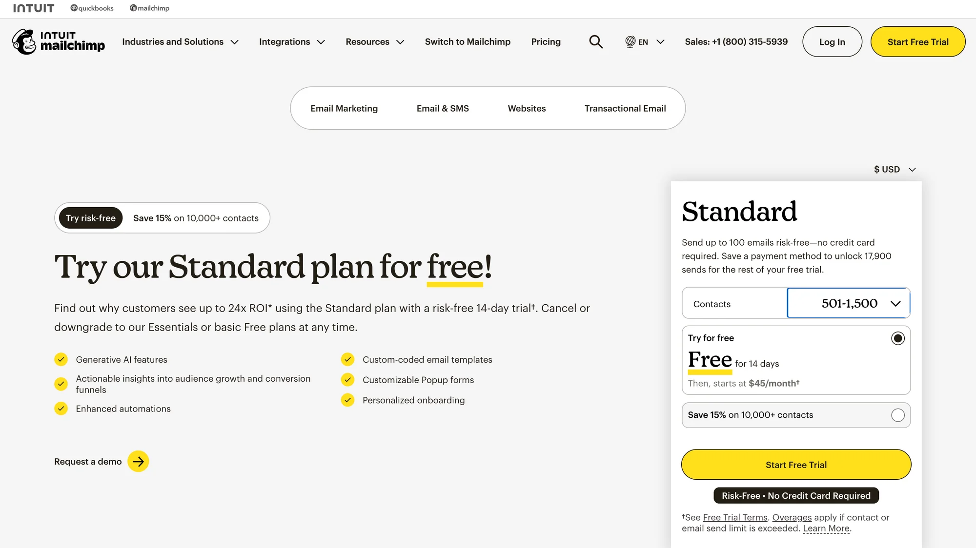 Mailchimp. pricing