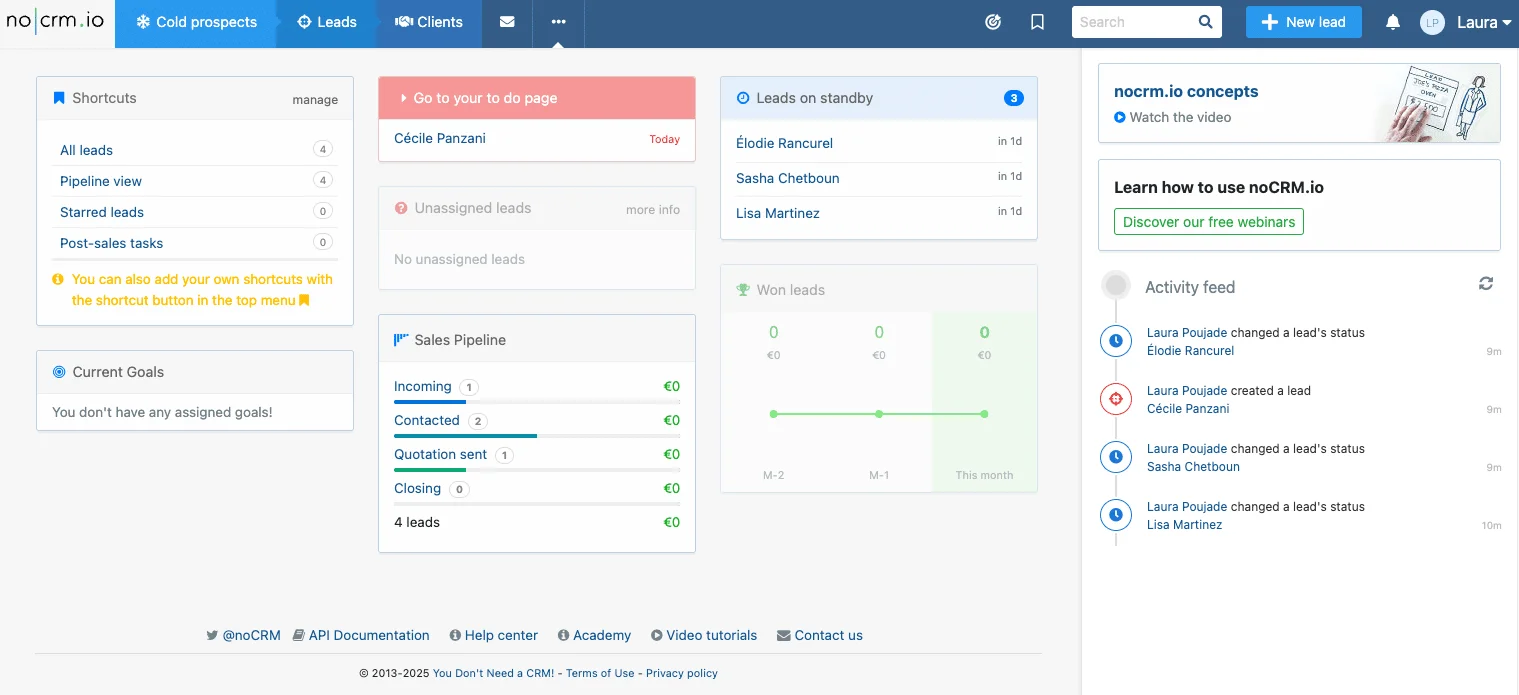 tack and optimize on NoCRM
