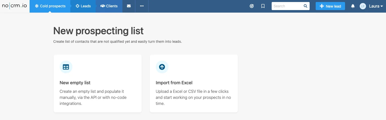 NoCRM import
