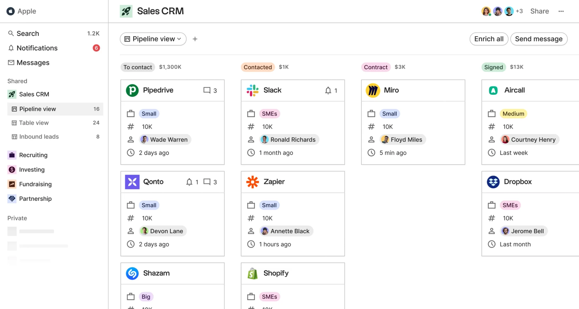 pipeline folk crm