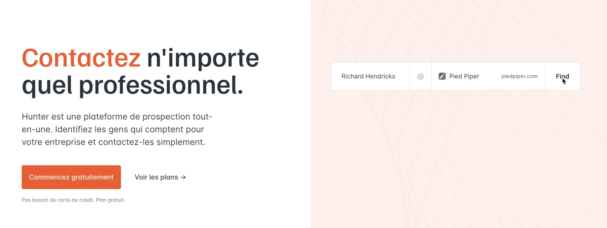 Hunter plateforme prospection professionnels