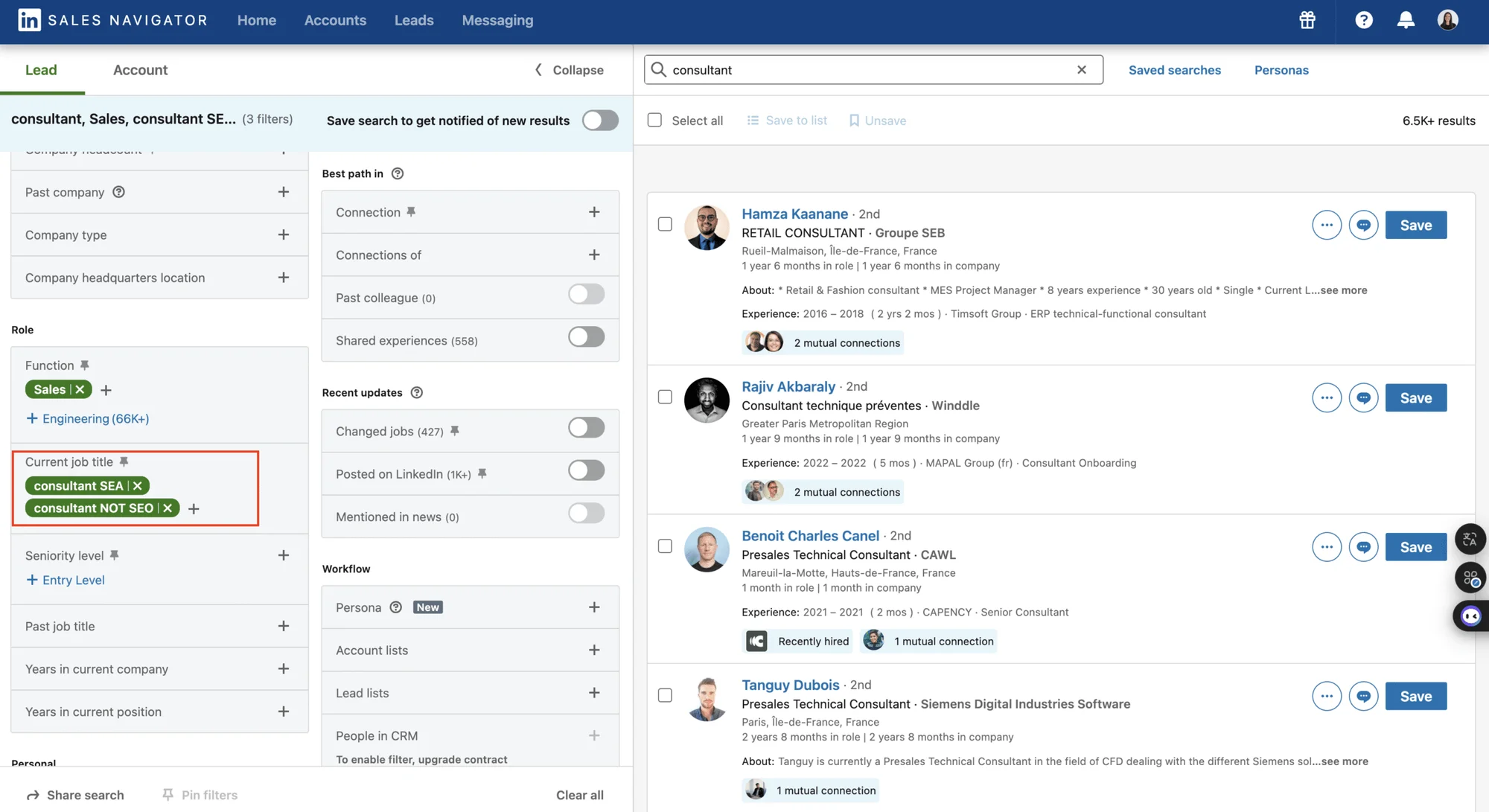 LinkedIn para a equipa de vendas