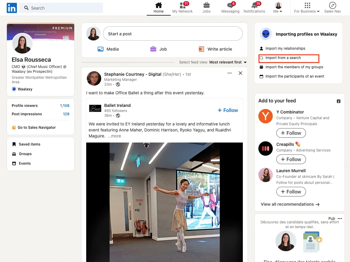 LinkedIn para a equipa de vendas