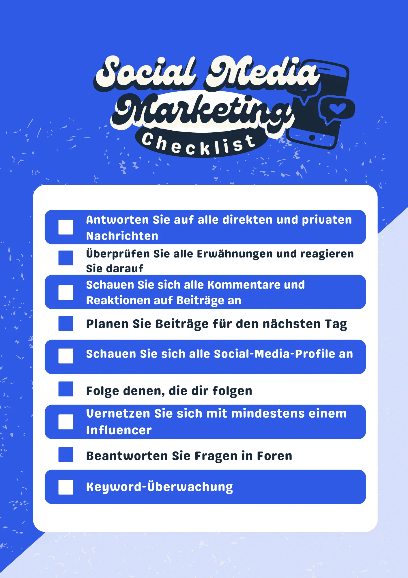 social media marketing checklist