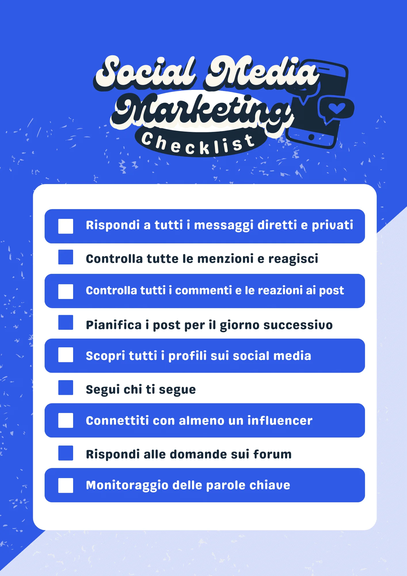social media marketing checklist
