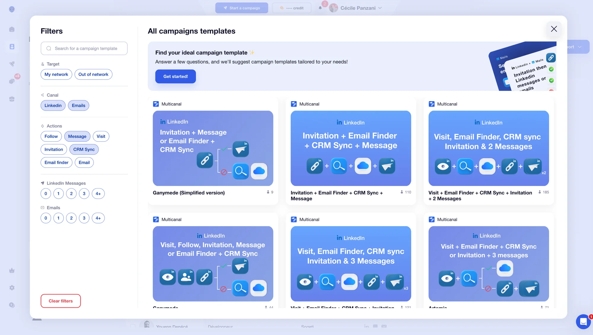 Waalaxy multichannel lead management campaign