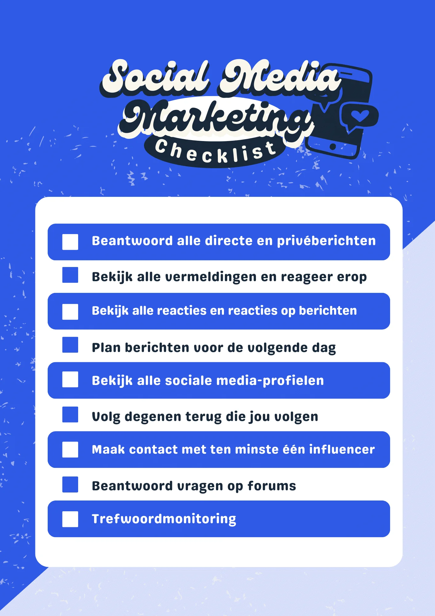 social media marketing checklist