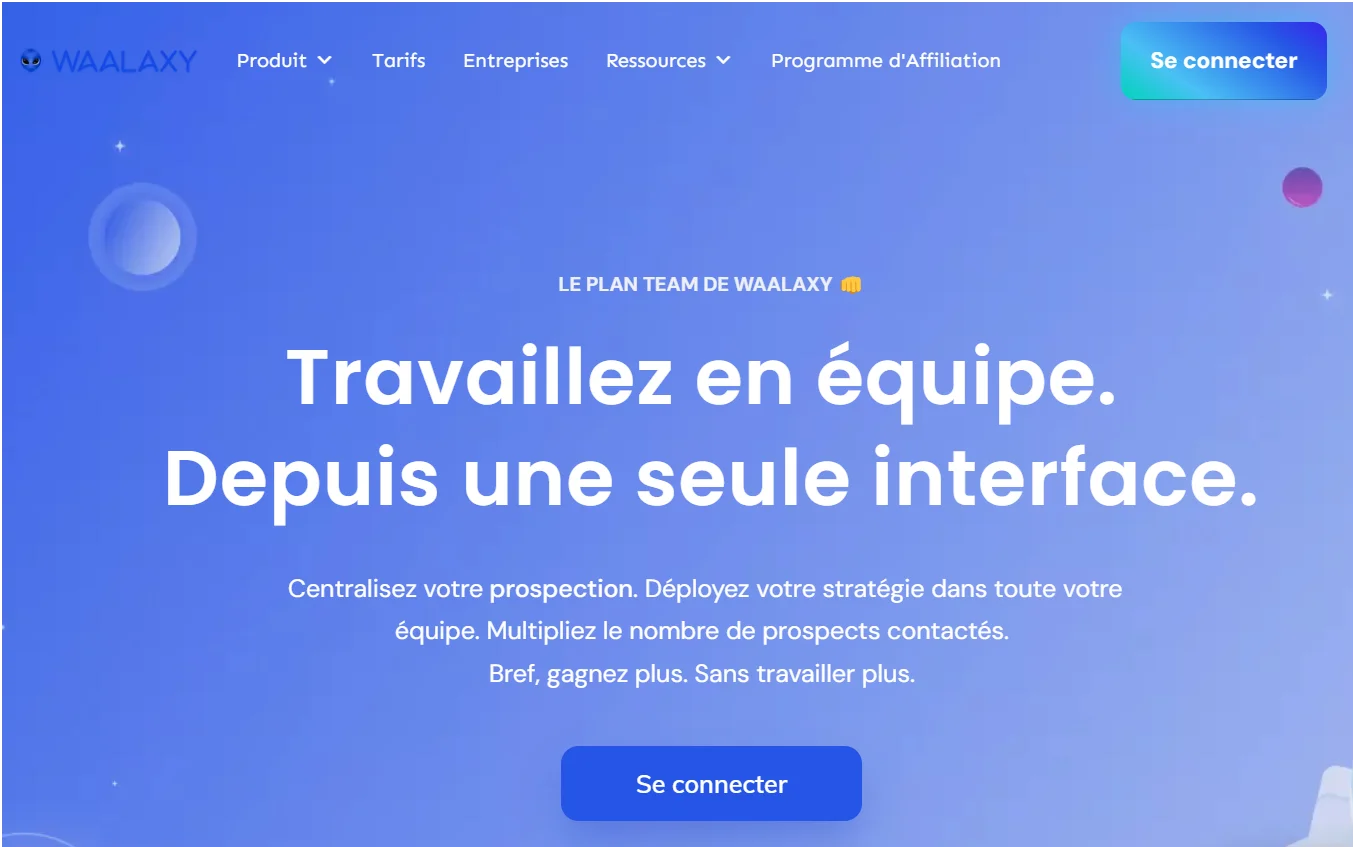 le meilleur CRM pour les equipes de vente Waalaxy