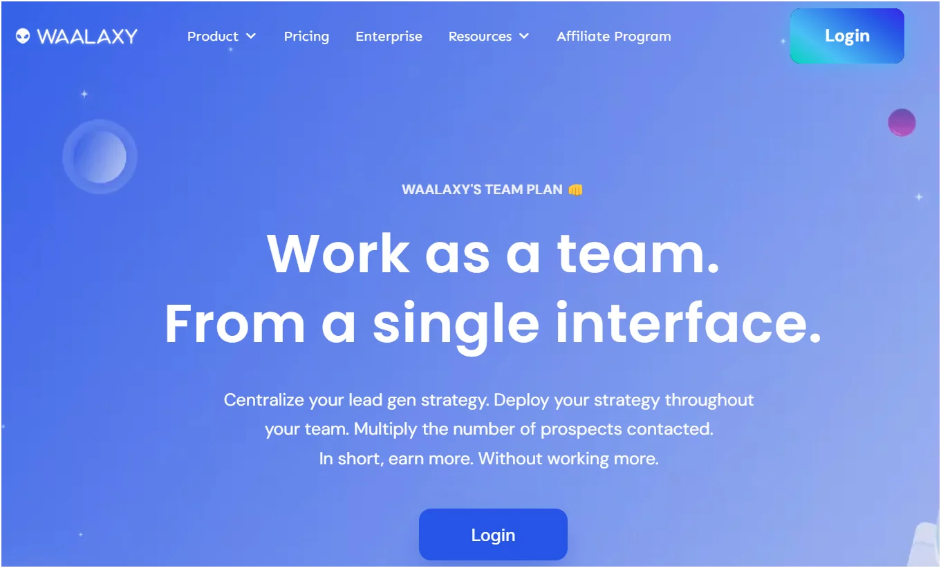 melhor CRM para equipas de vendas Waalaxy