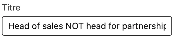 Head of sales versus head of partnership