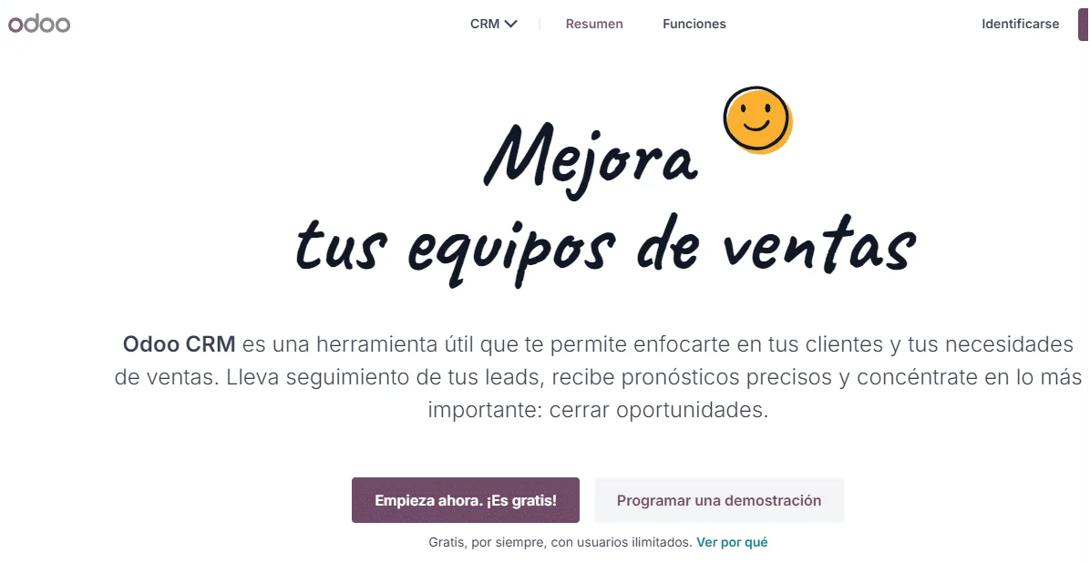 odoo CRM gratuitos