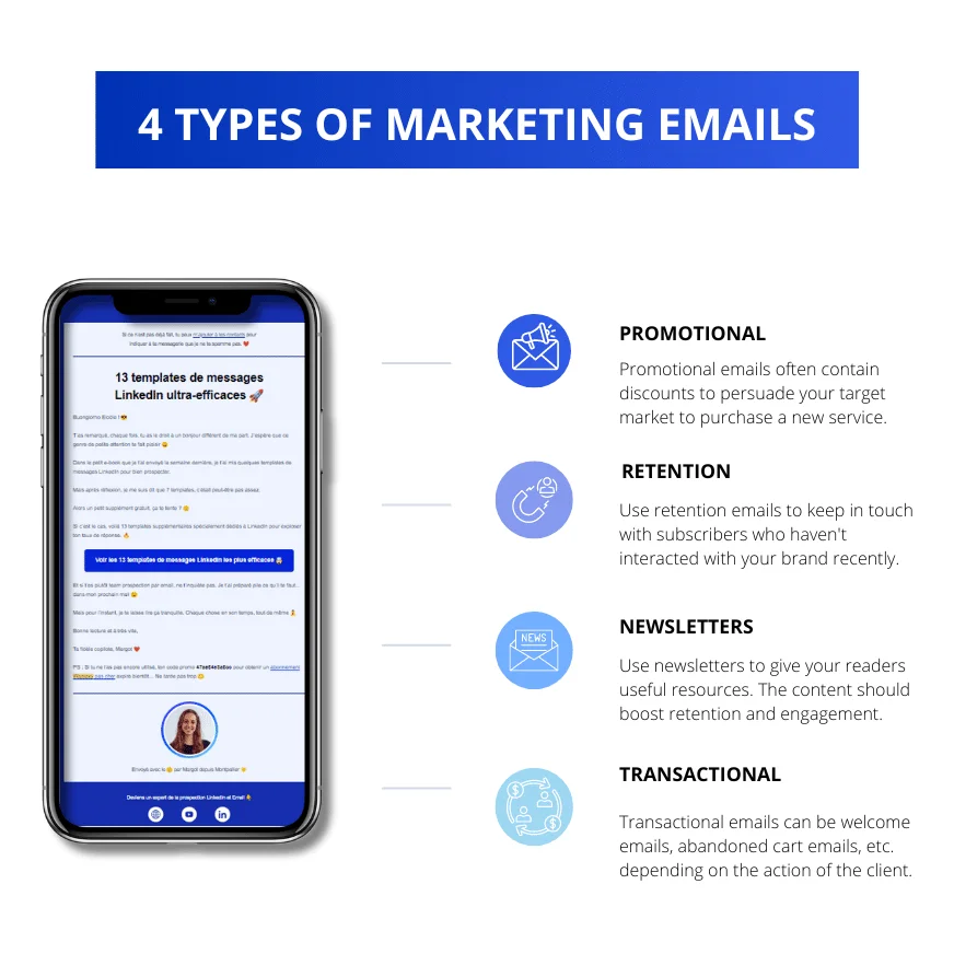 4 types of marketing emails