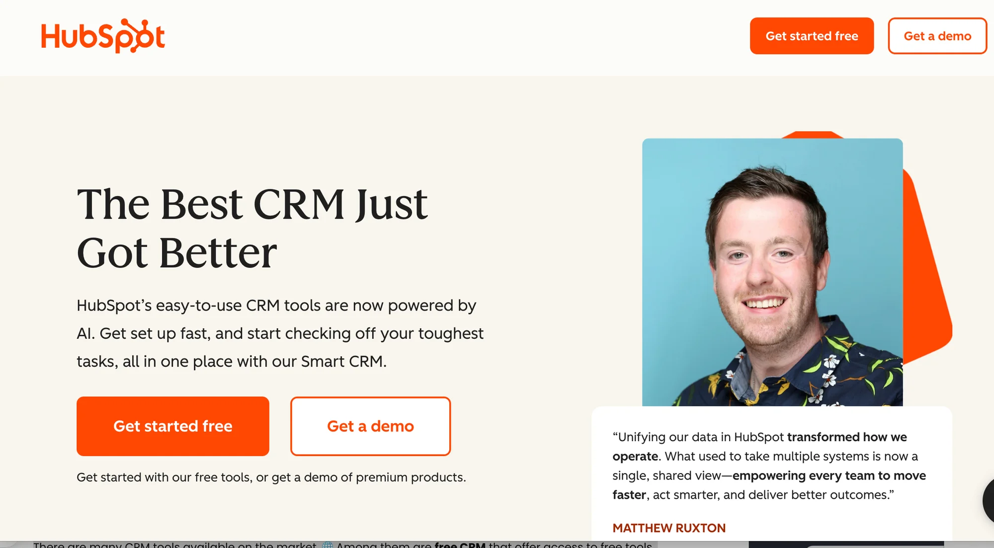 hubspot free crm tool