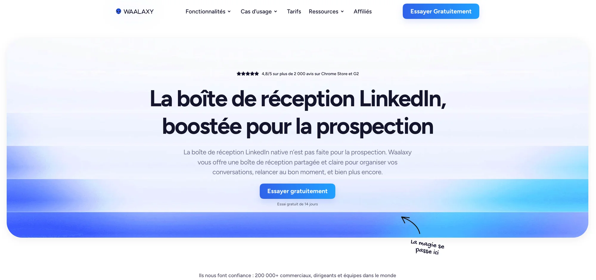 trouver des clients sur internet Waalaxy