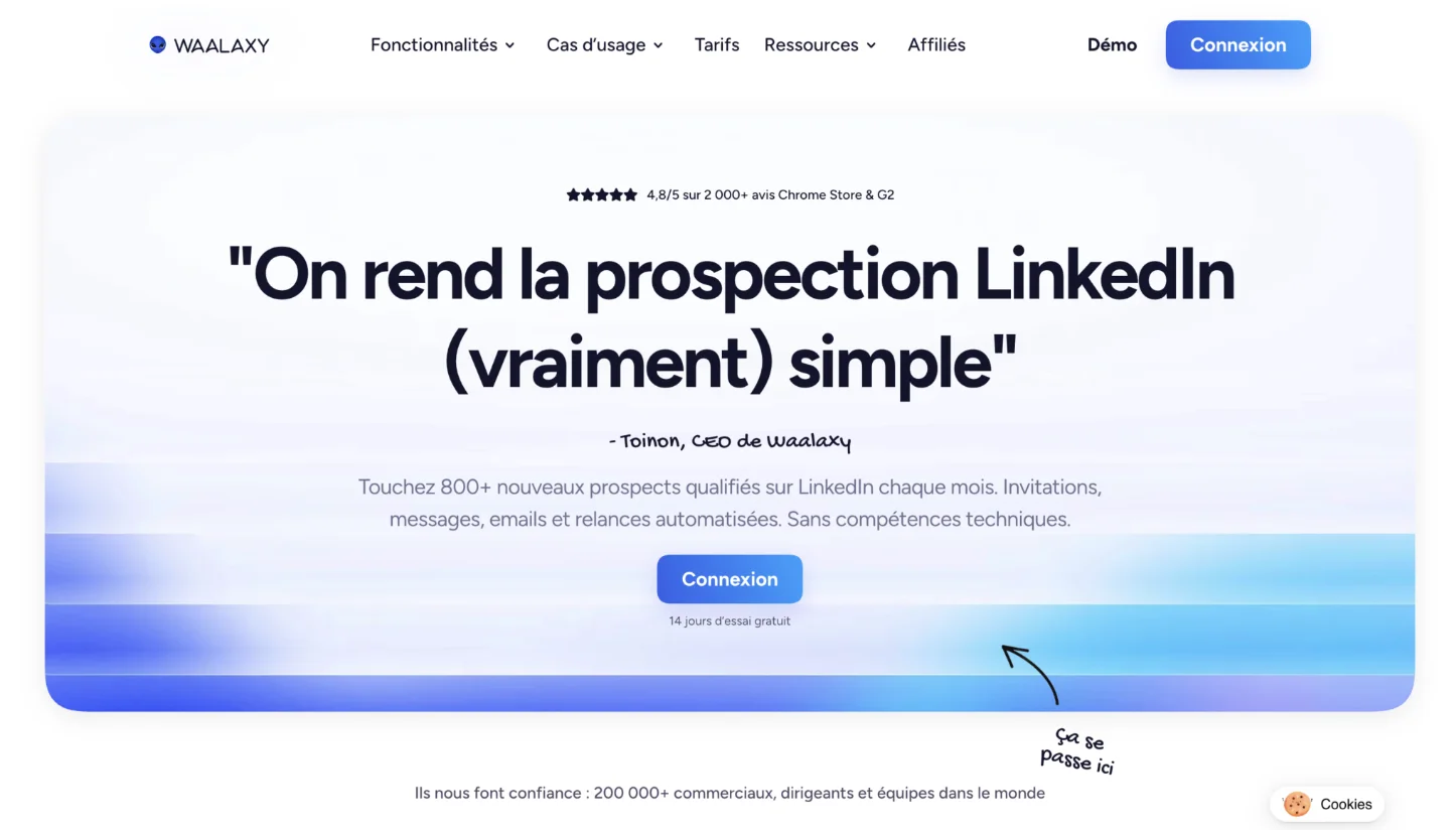 prospecter avec Waalaxy