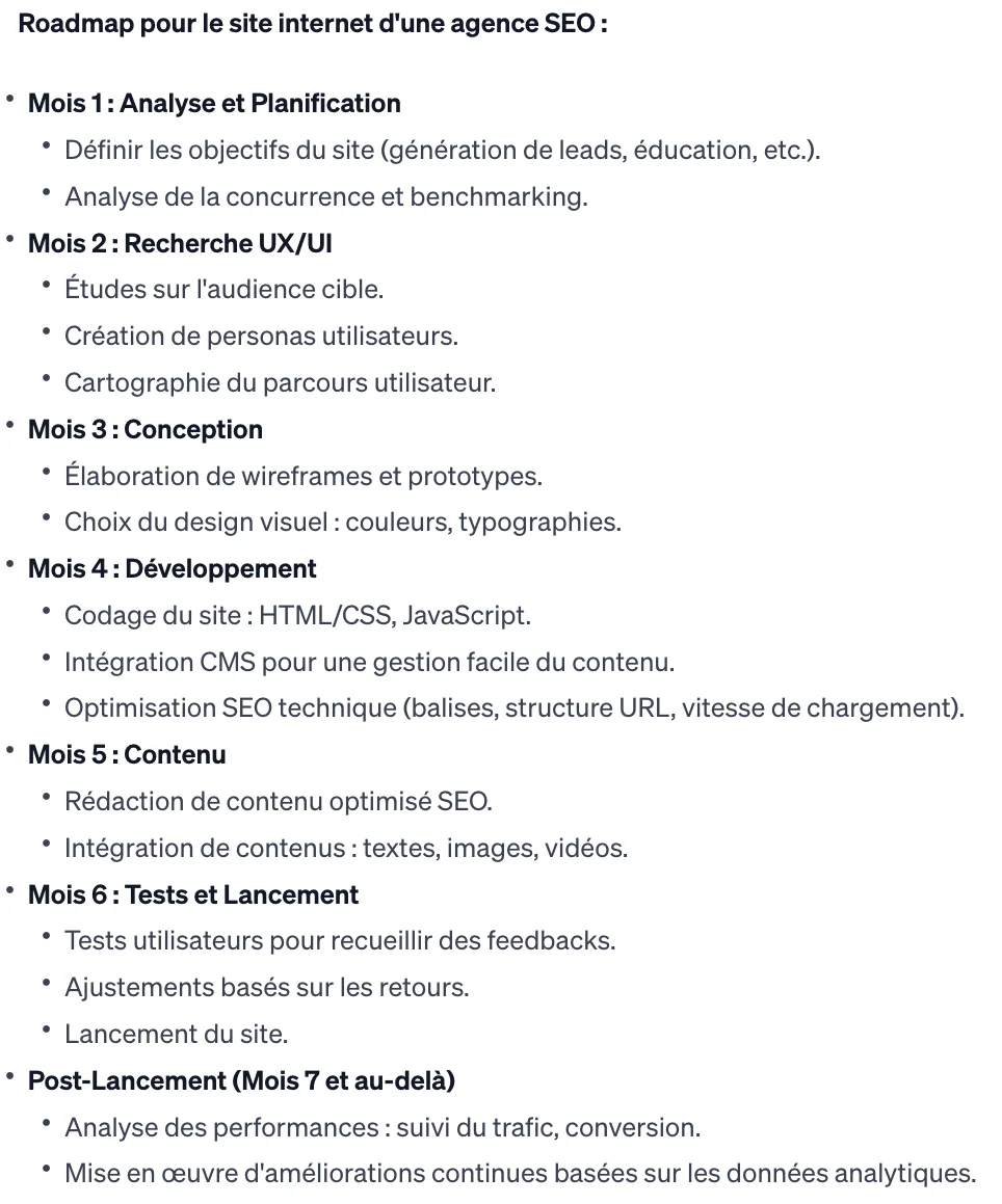 chatgpt prompt roadmap
