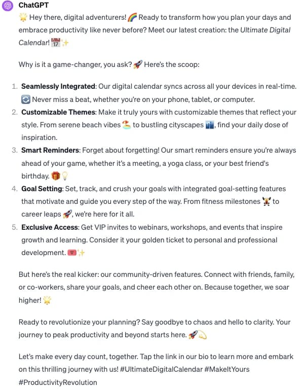 ChatGPT prompts for marketing and sales : social selling