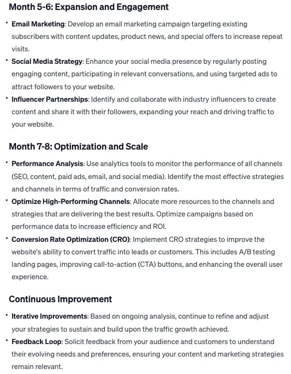 Roadmap for the web design of your website