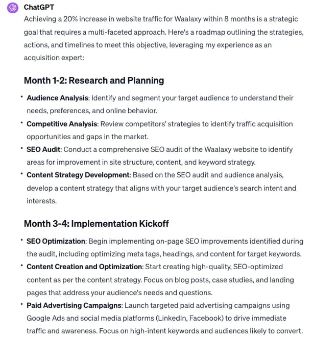 Roadmap for the web design of your website