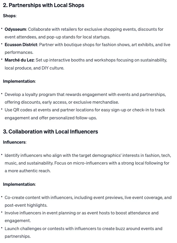 Stratégie partenariats commerces locaux influenceurs