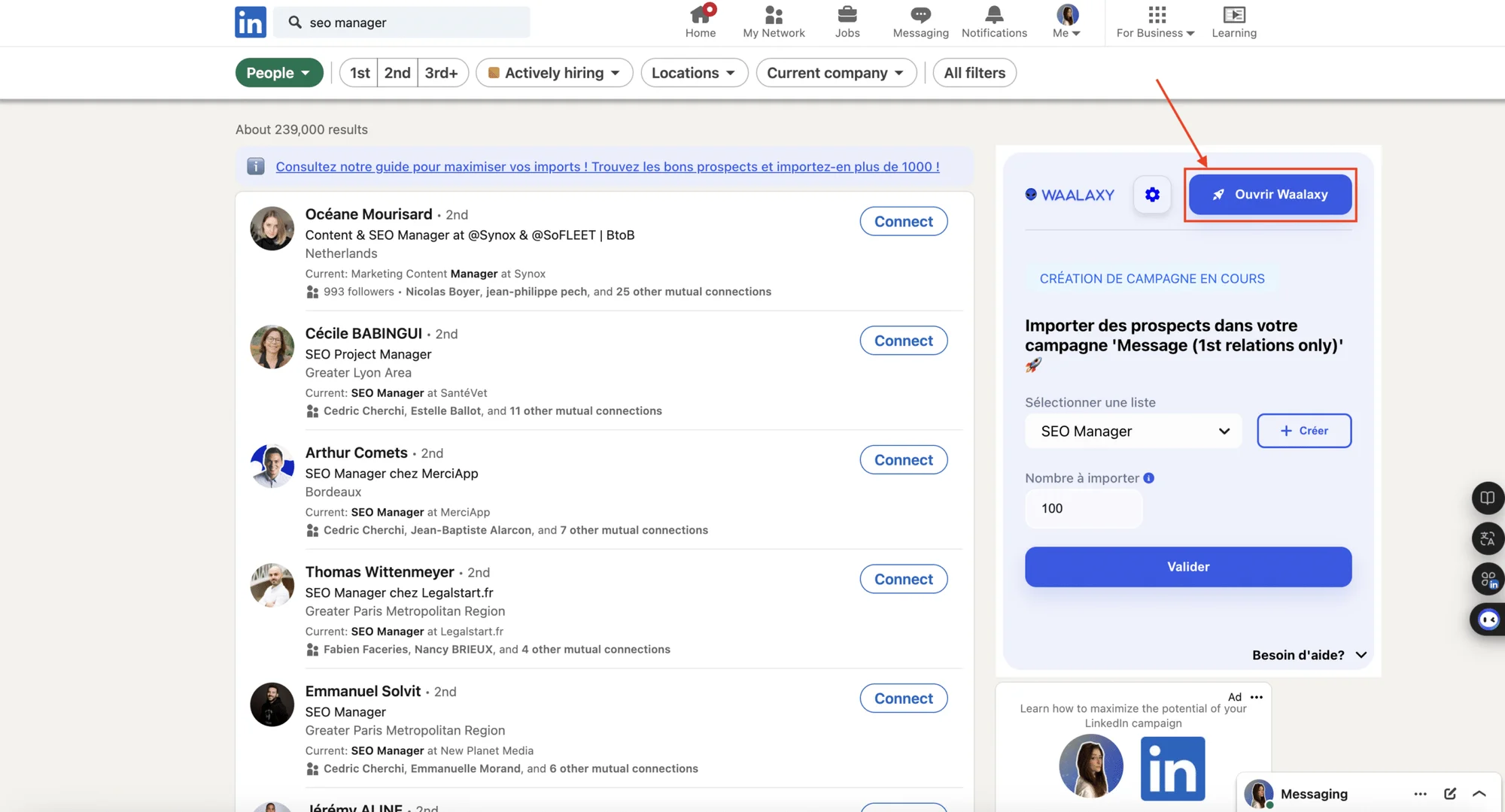 Geração de contactos B2B - abrir o LinkedIn
