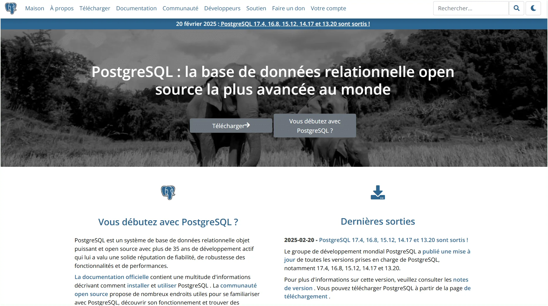 PostgreSQL logiciel base de données gratuit