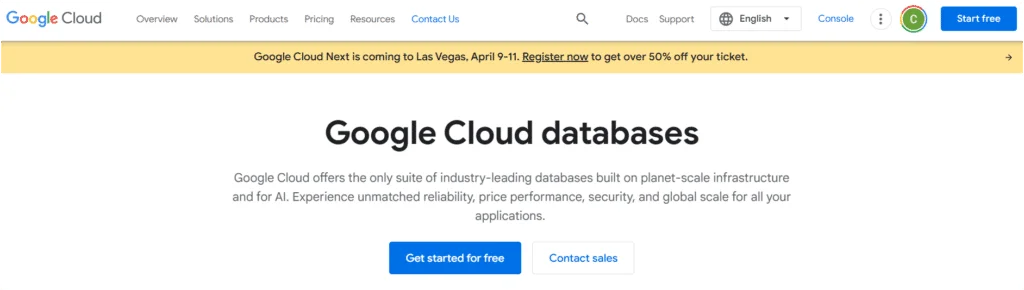 Database di Google Cloud