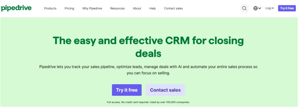 free database pipedrive