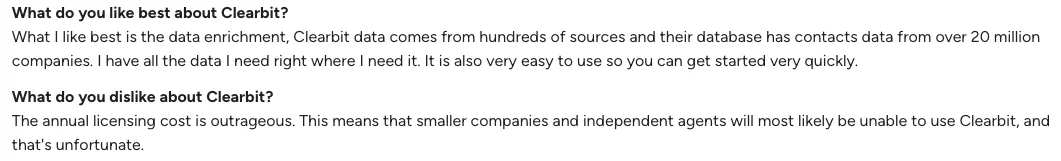 6sense reviews Clearbit customer reviews
