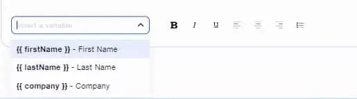 Interface personnalisation variables Waalaxy