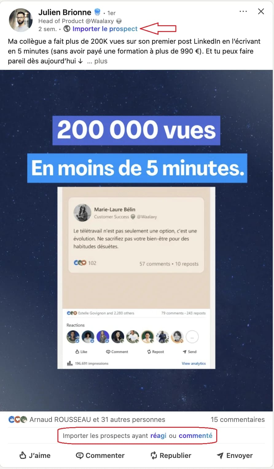 obter as pessoas que gostam das suas publicações no LinkedIn