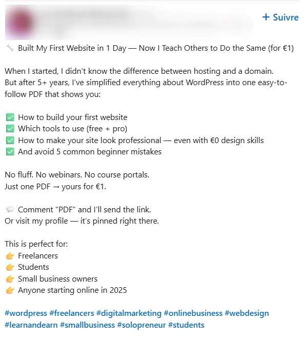 new offer, product or SaaS post example
