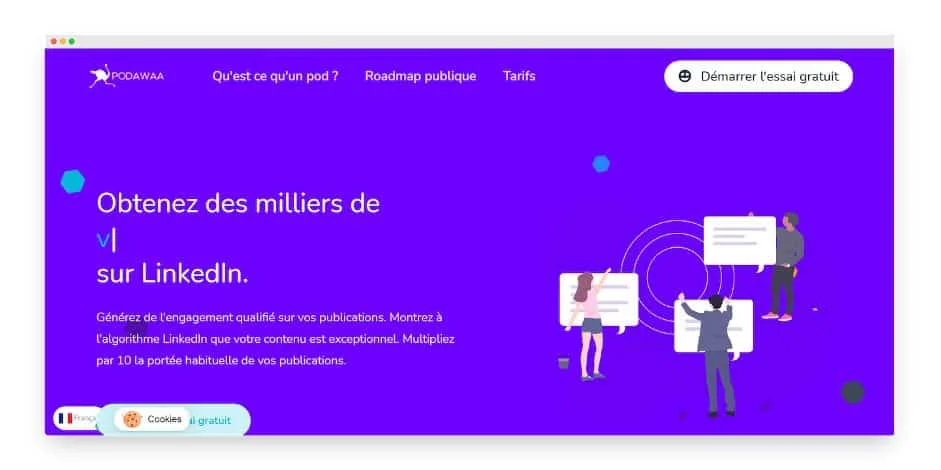 Obtenez millions vues LinkedIn Waalaxy
