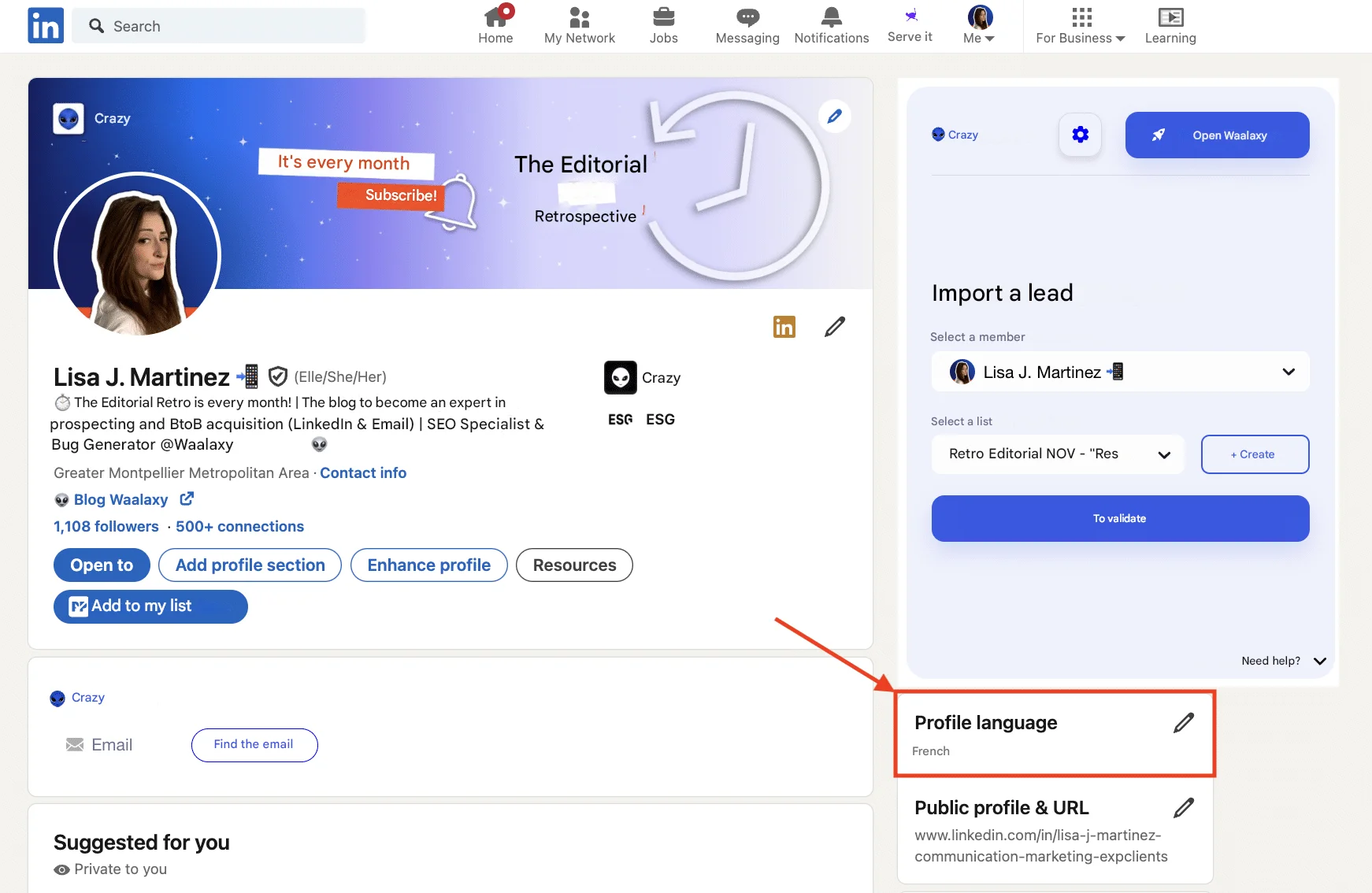 Suggerimenti per la vostra strategia di contenuti su LinkedIn: scegliete la lingua per pubblicare continuamente.