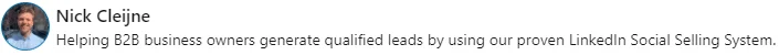 Nick Cleijne LinkedIn social selling system