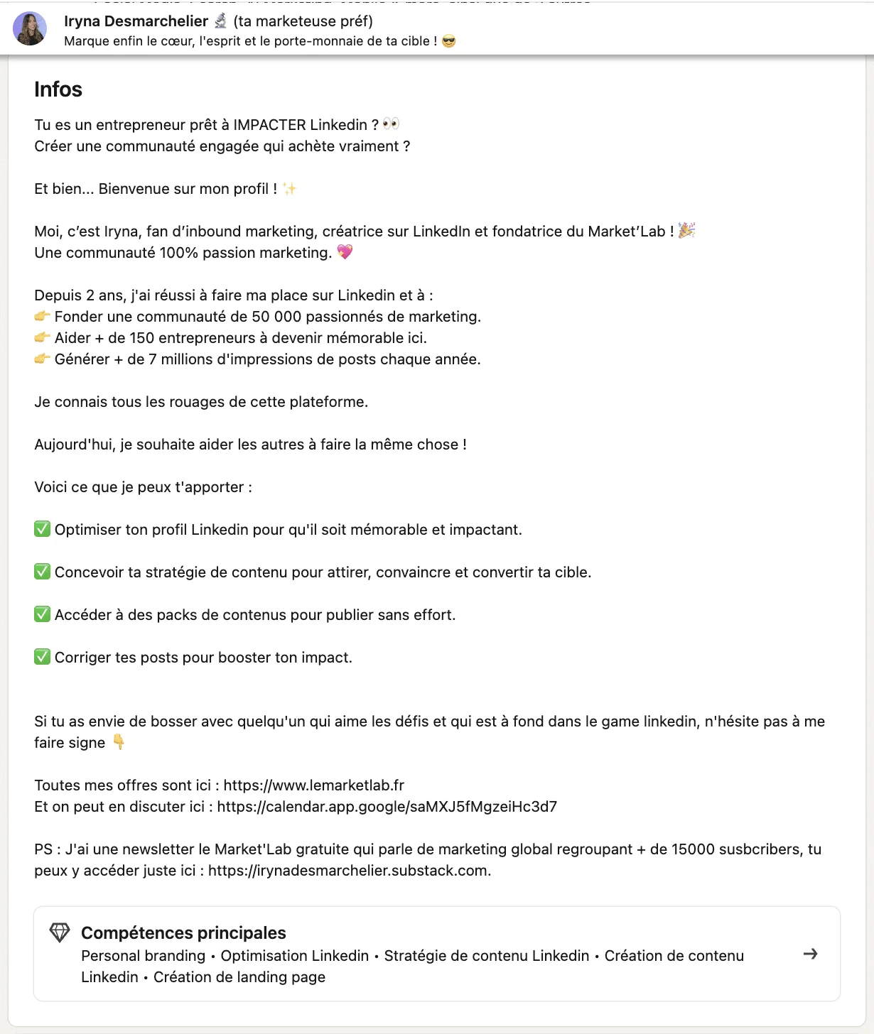 LinkedIn resumé