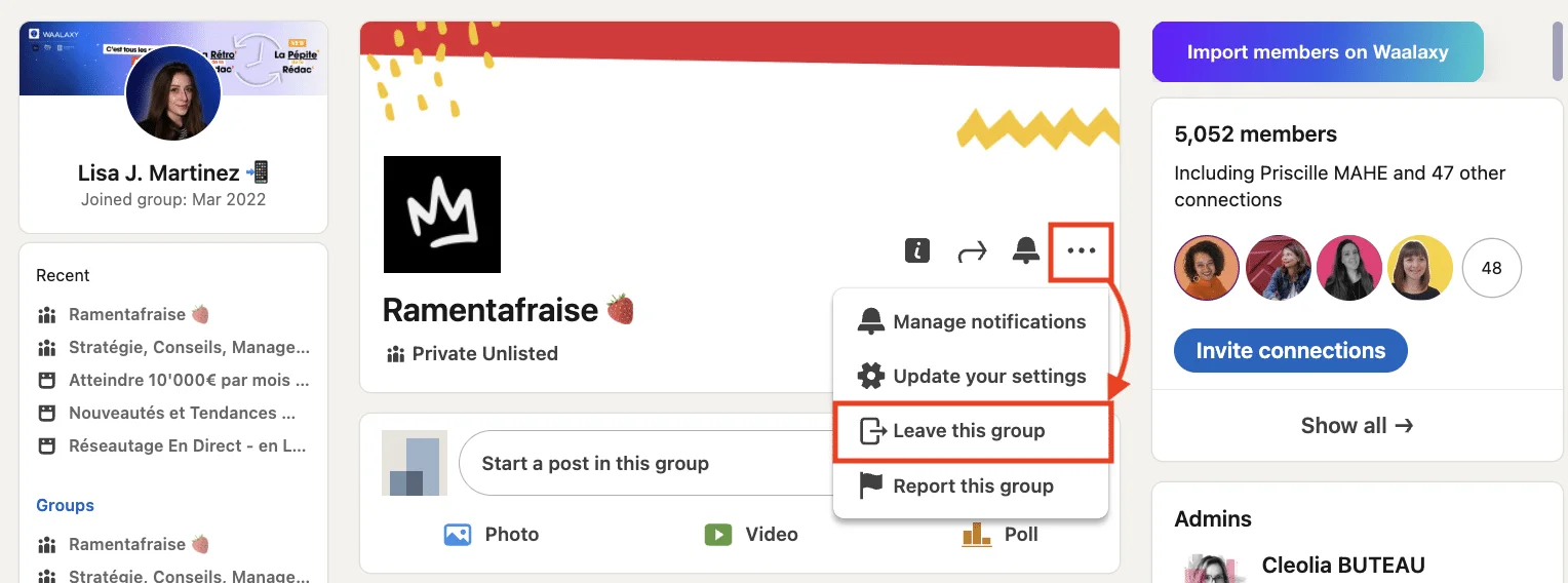 Leaving a LinkedIn Group