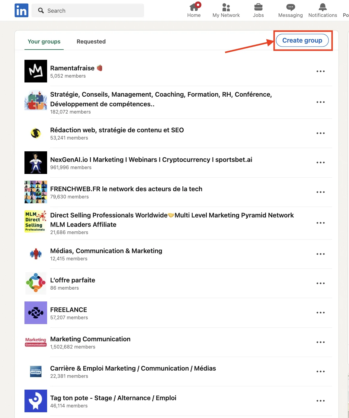 Create a LinkedIn group.