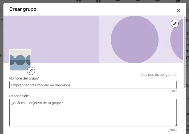elegir el logotipo de su grupo en linkedin