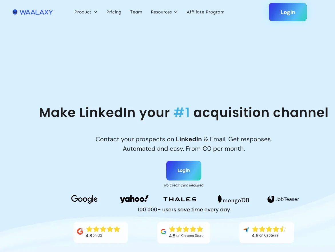 Waalaxy LinkedIn prospection acquisition