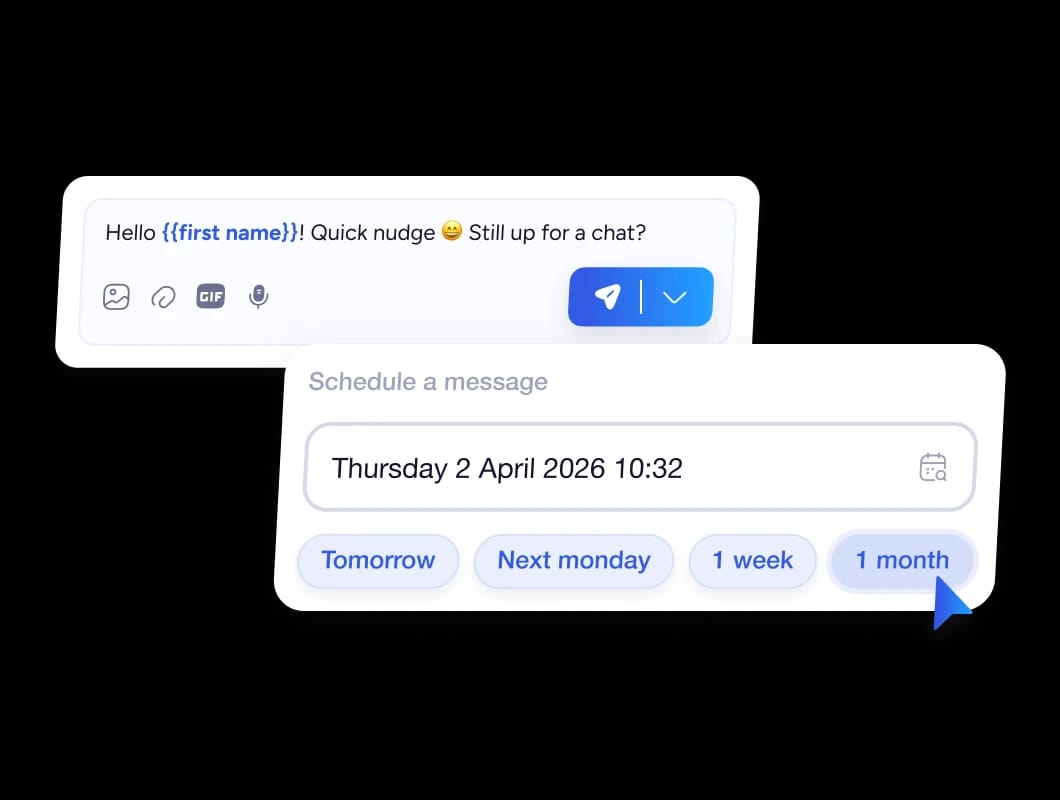 Programar un mensaje de seguimiento de LinkedIn en la fecha elegida en Inbox Waalaxy