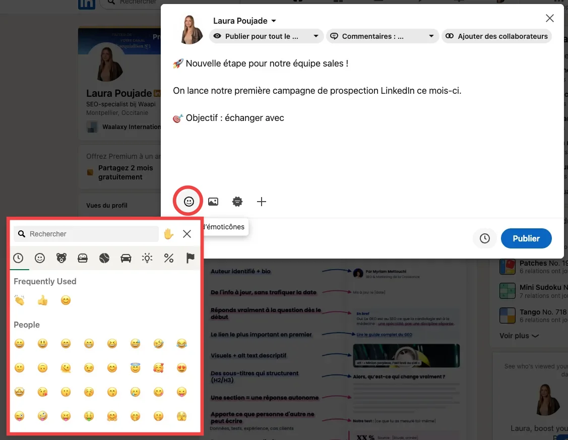 Rédaction post linkedin